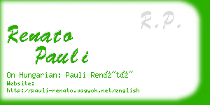 renato pauli business card